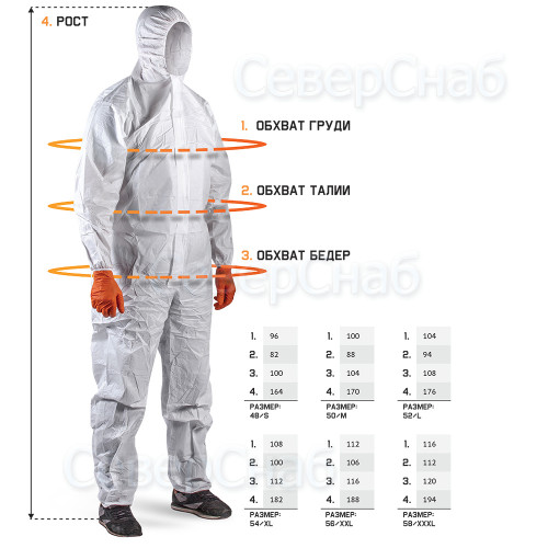 Комбинезон защитный Jeta Safety JPC80 с носками