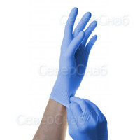 Перчатки нитриловые Nitrile HARD, неопуд., голубые 12 гр (уп.50 пар) (РУ/ЧЗ)